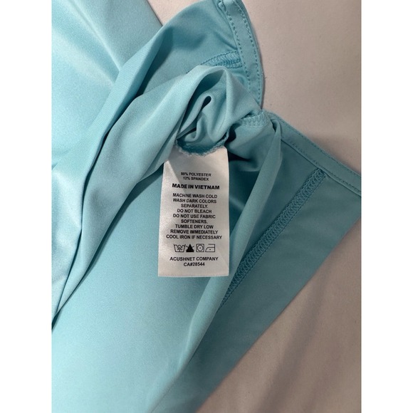 FootJoy Pique Solid Gingham Trim Golf Shirt Sky Blue Men's Size Large - Picture 3 of 7